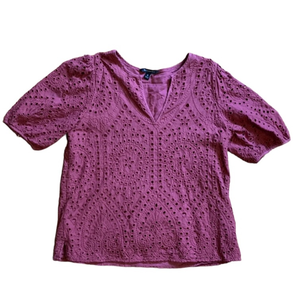 Banana Republic red embroidered shirt, size small